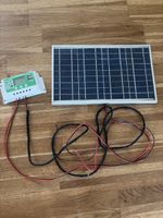 Solarzelle 50W mit Solarladergler für Garten / Hobby