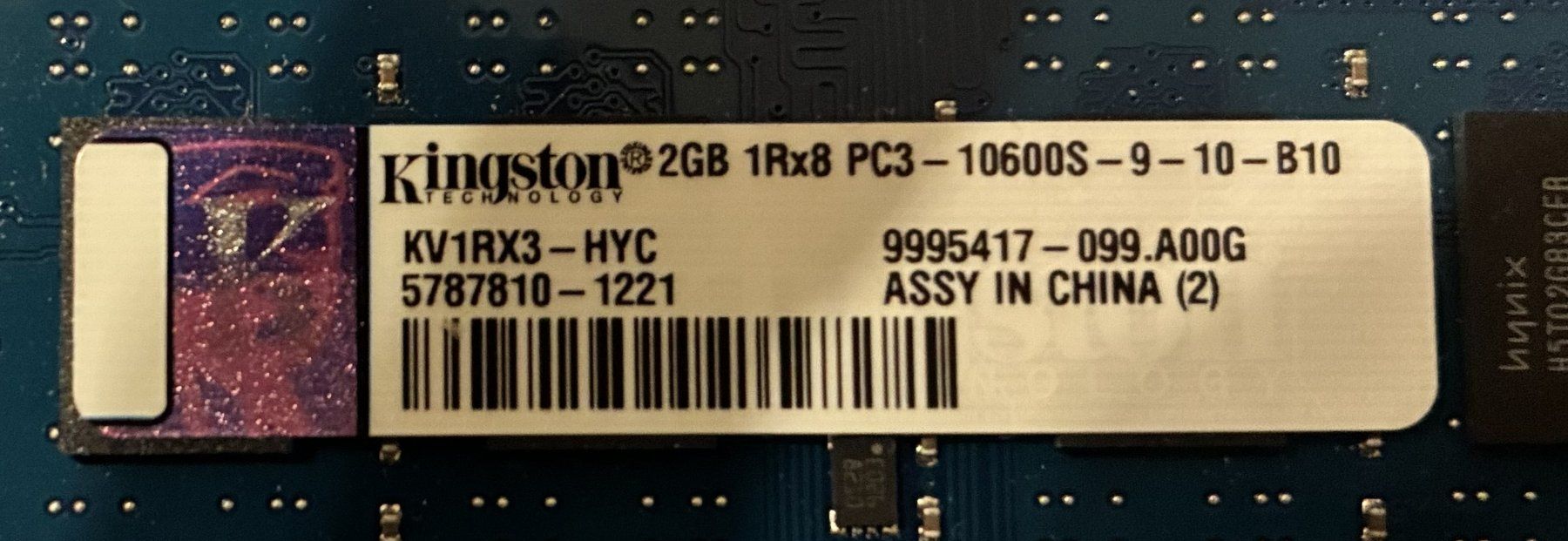 Kingston Memoria / RAM: 4x 2GB RAM Chips ab 1Fr. – Usato da Köniz venduto da Habenix 1