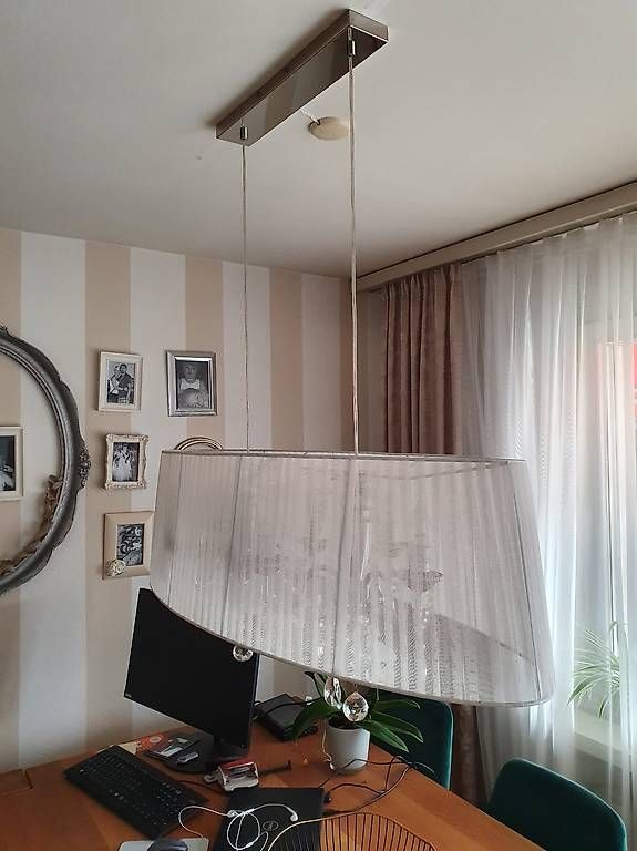 Lustres & lampes de plafonds: Hängeleuchte mit Organzastoff – D'occasion à Rickenbach b. Wil par Dakimaki 1