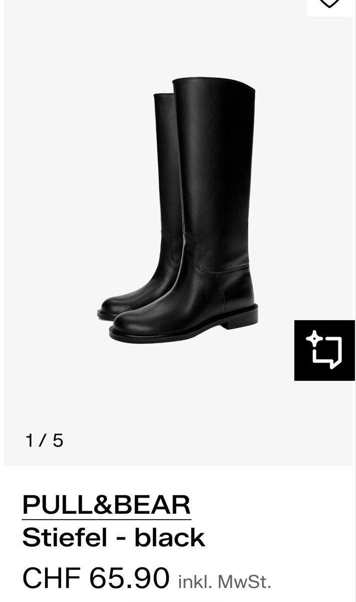 Pull&Bear Scarpe da donna: Neu -Pull&Bear Stiefel, Schwarz, Grösse 39 - Winter Must-Hav – Nuovo (secondo la descrizione) da Hagendorn venduto da sky881