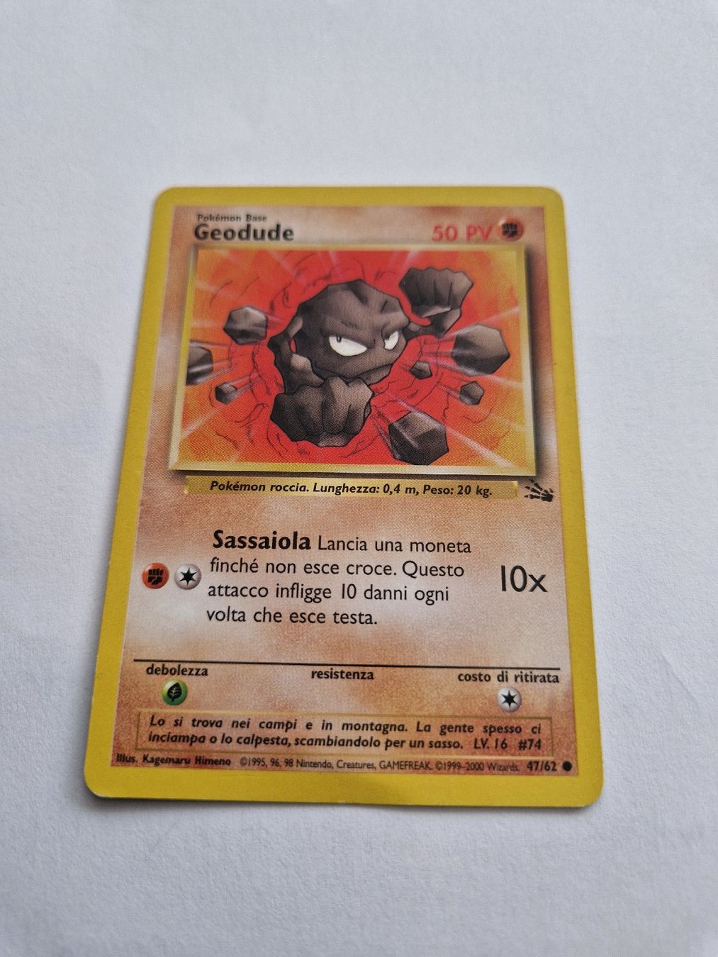 Pokémon Carte collezionabili: Geodude - Fossil IT – Usato da Romont FR venduto da raj_sjv9 1