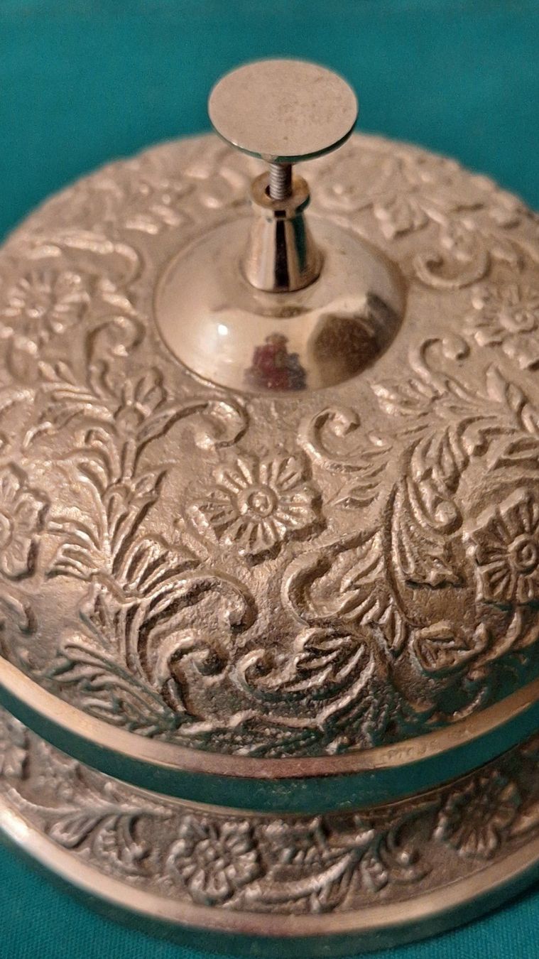 Campanacci mucche: Tisch-Glocke ,Hotel -Glocke verziert mit floralem Muster – Usato da Arlesheim venduto da shopradl 1