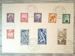 TR63 Enveloppe + Timbre Allemagne SAAR 1951