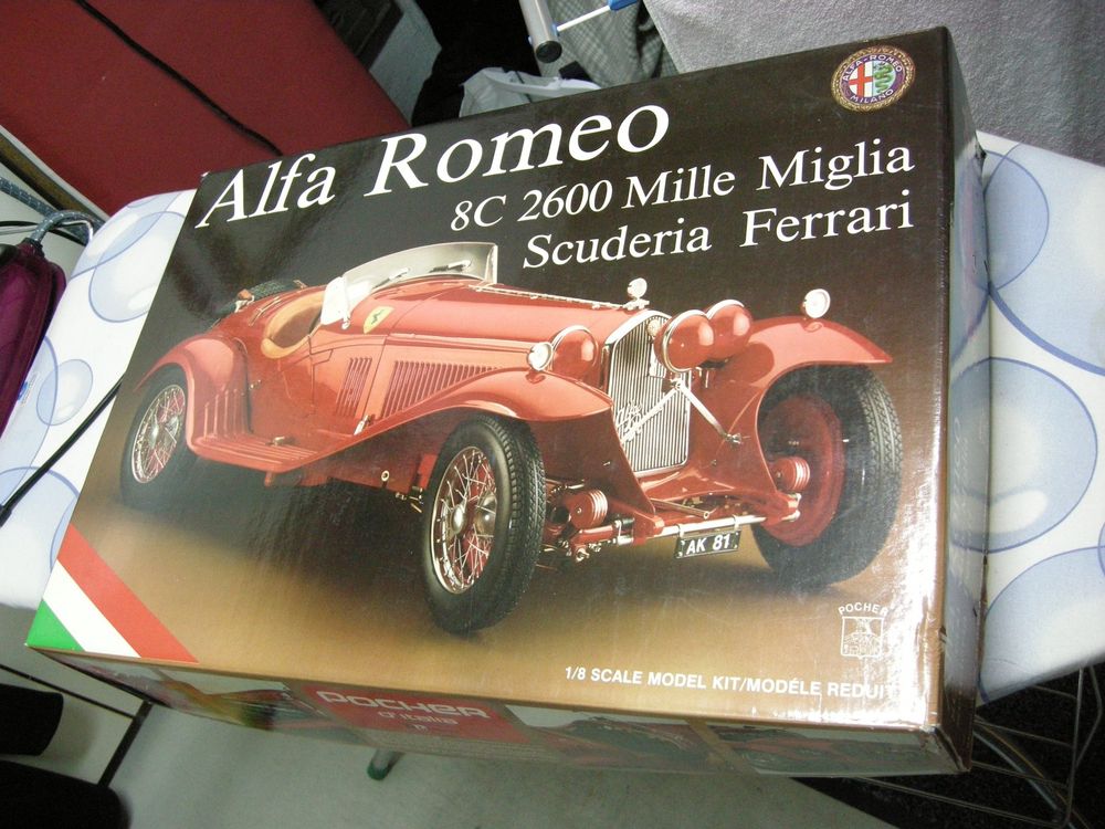 Pocher 1:8 Alfa Romeo 8C Mille Miglia – Bausatz + Zubehör (Neu (gemäss