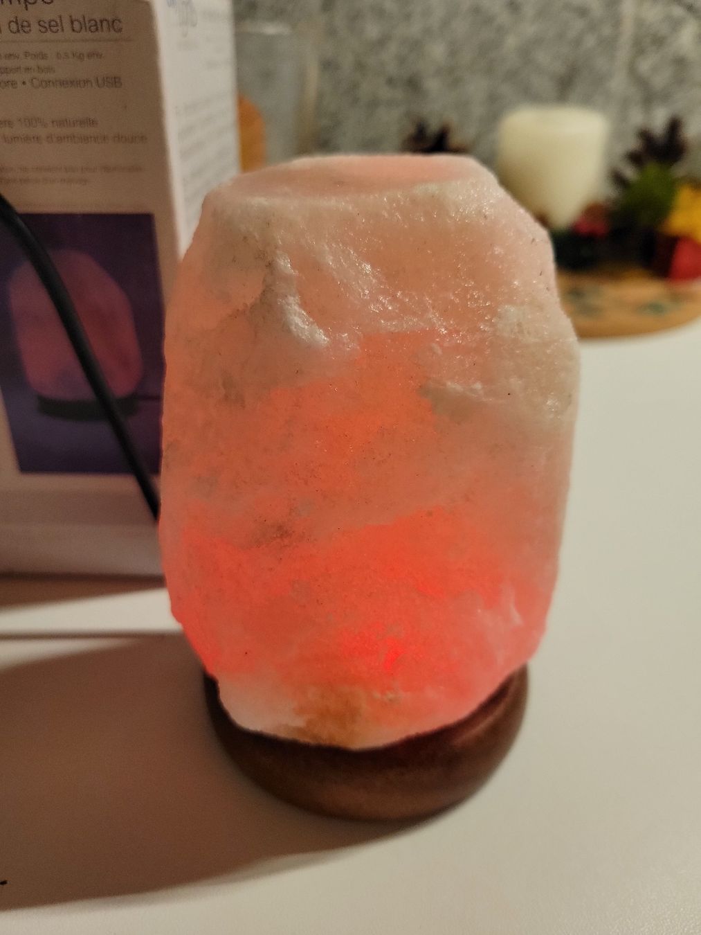 Lampade: Lampe en cristal de sel  LED multicolore – Nuovo e nell'imballaggio originale da Bernex venduto da Dariafr 1