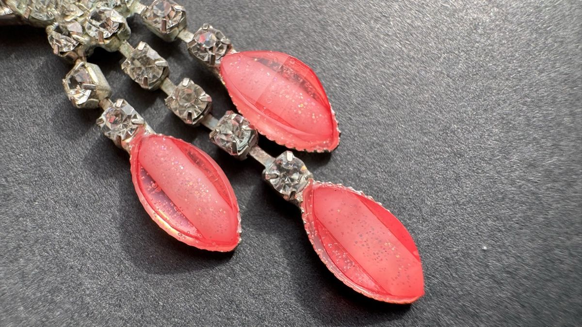 Anhänger: Anhänger Modeschmuck mit Glassteinen rosa – Gebraucht aus HORGEN von vladibarca10 5