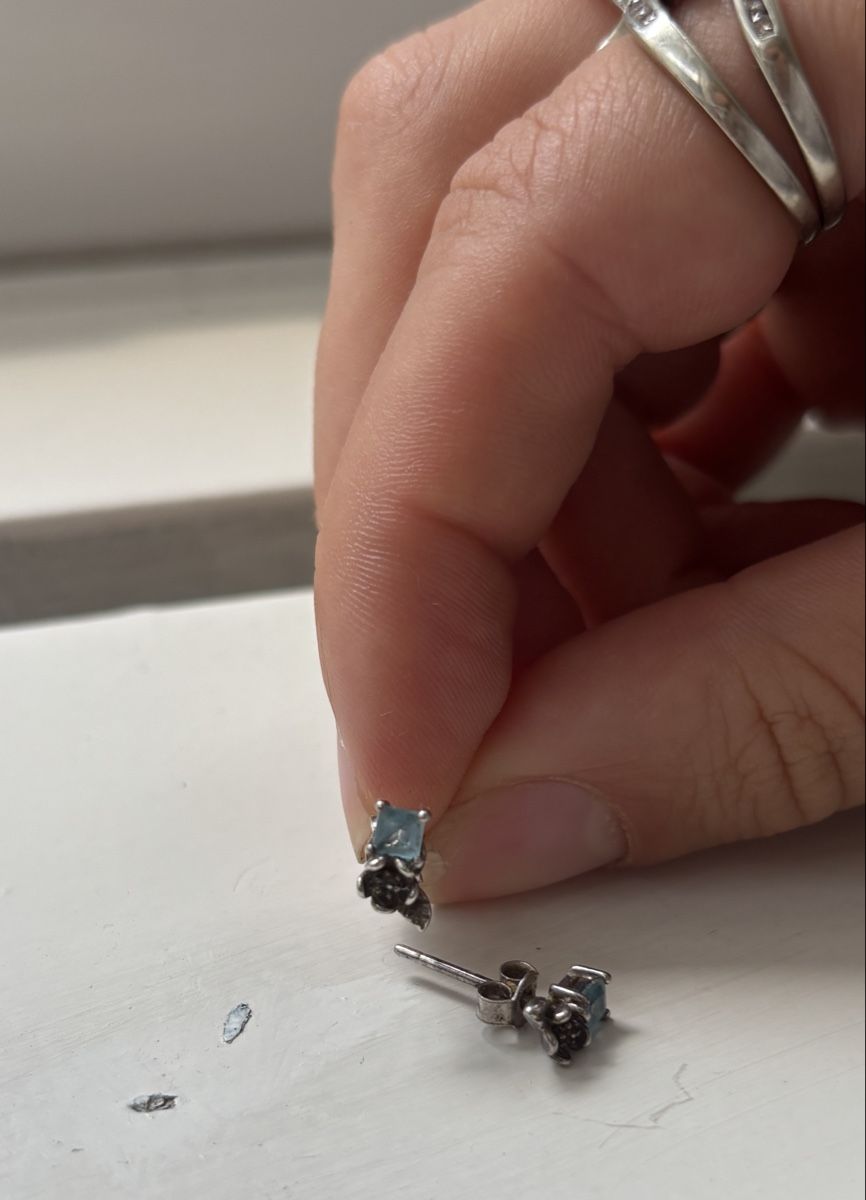 Orecchini pendenti & Orecchini a lobo: Blue ROCK GARDEN TOPAZ EARRINGS SILVER GEM – Usato da Zürich venduto da Rochfordevelyn 3