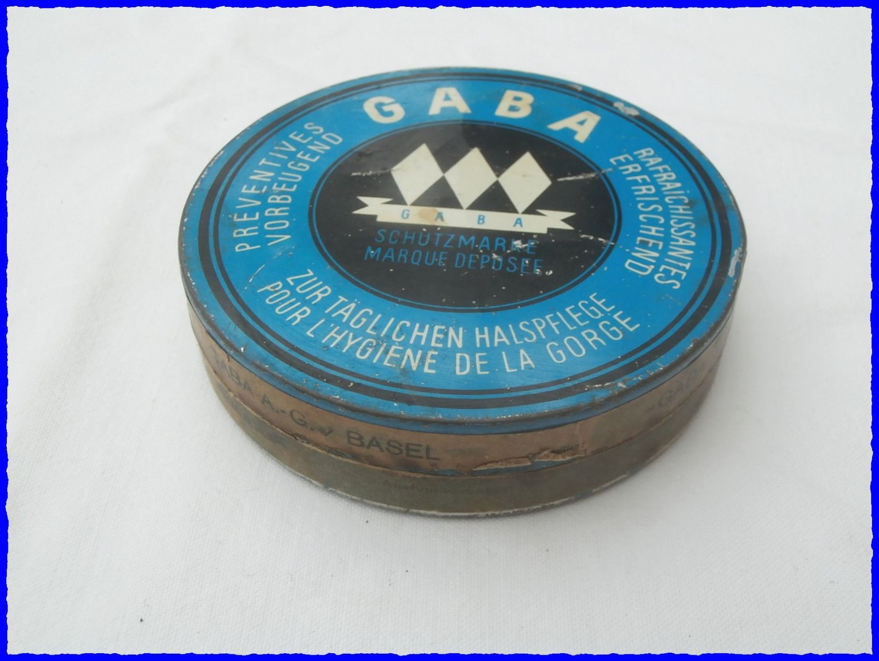 Barattoli: alte Blechdose "GABA" - 50er-Jahre - DM 10 cm – Usato da Worblaufen venduto da Re_mo81 1