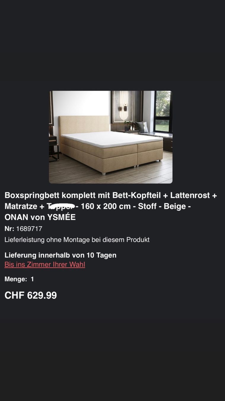 Letti: Bett – Usato da Oftringen venduto da asl_626n 1