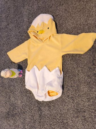 Süsses Küken im Ei Kostüm Overall für Baby, Grösse 74