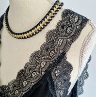 Statement Halskette in Gold-Schwarz