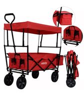 AREBOS Eco Bollerwagen mit Dach | Handwagen Transportkarre