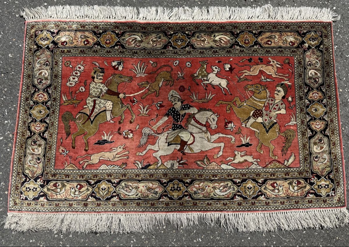 Tappeti: Wunderschöner Persischer Teppich,, 100%Seide-79x126 – Usato da Sempach venduto da Star7 2