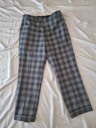 Thom Browne Edel Designer Herren Hose Karomuster Grau