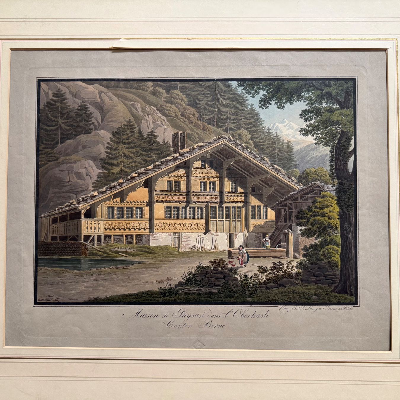 Gravures: Aquatinte chalet Bernois 1820 – D'occasion à Choulex par collectart