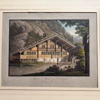 Aquatinte chalet Bernois 1820