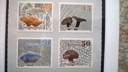 Schweiz 2014 Satz Pilze postfrisch selbstklebend auf Trägerf