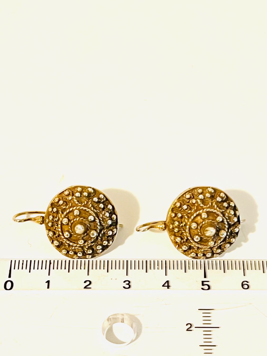 Orecchini pendenti & Orecchini a lobo: Etruscan Gold Plated Silver Earrings – Usato da Rüschlikon venduto da topswissvintage 3