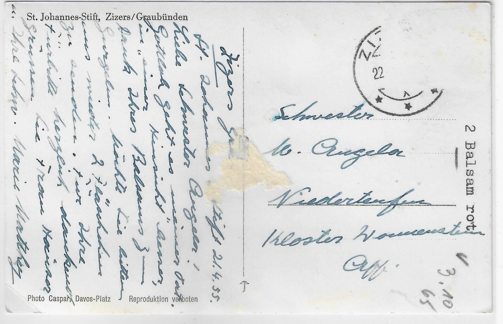Cartoline postali: St. Johannes-Stift - Zizers – Antico da Ettingen venduto da Kartenplanet 1