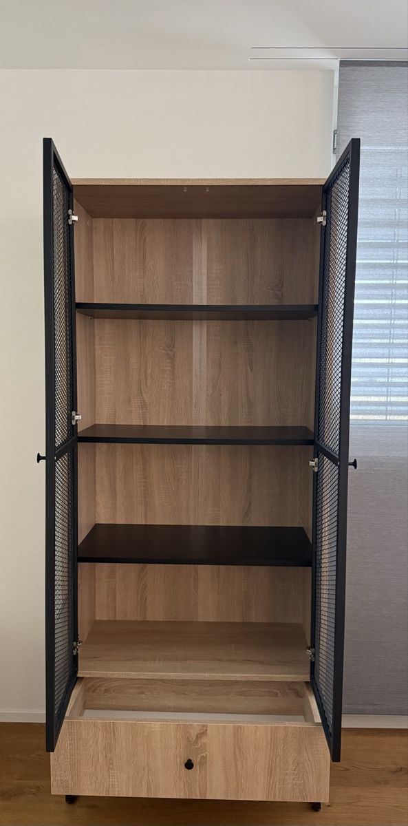 Armoires: Vitrinenschrank Metall und Holz Optik – D'occasion à Kleinandelfingen par DarLing03 1