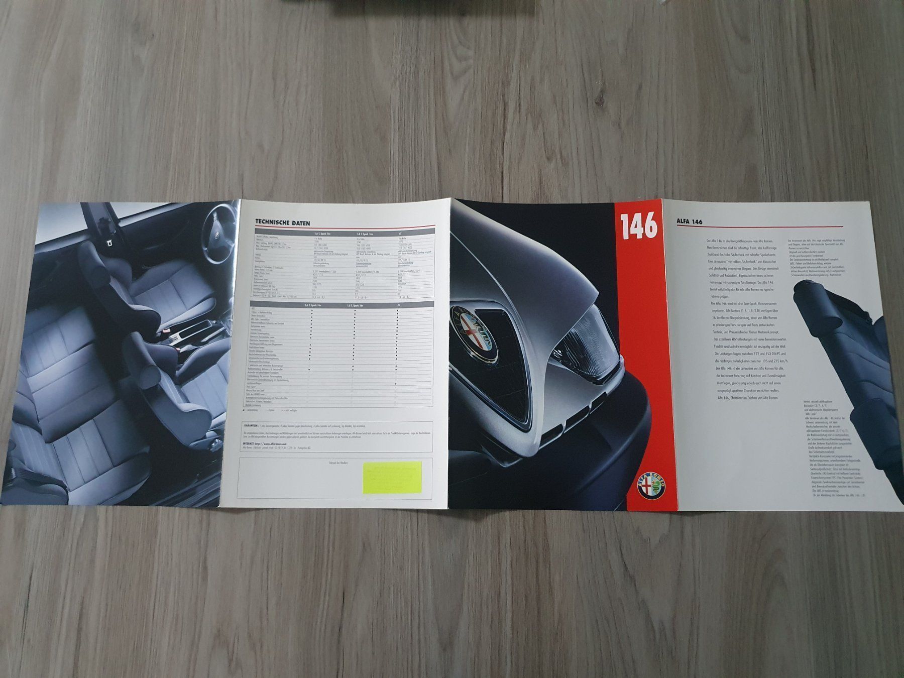 Alfa Romeo Dokumente: Alfa Romeo 146 Prospekt – Gebraucht aus Baar von RDNA 2