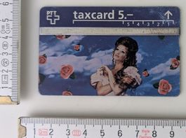 Taxcard PTT mit Sujet Dame mit Rosen, selten, Top!