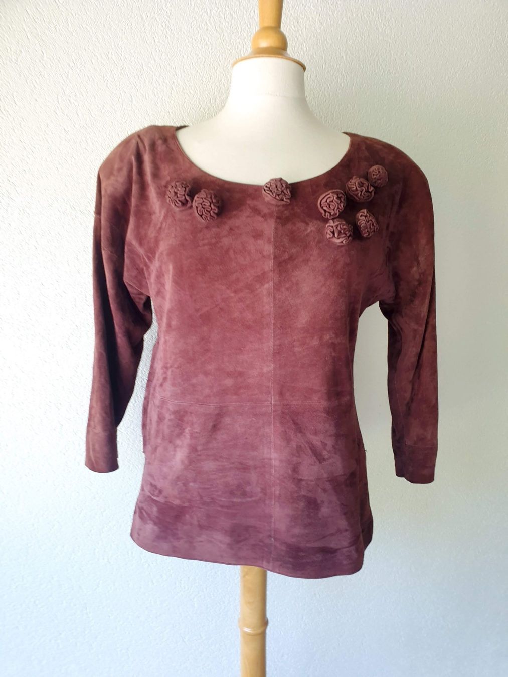 Tuniques: LEDER EINZELSTÜCK PULLOVER S 36 , TOP ZU JEANS ROCK HOSE – D'occasion à Elsau par the-colorful-side 3