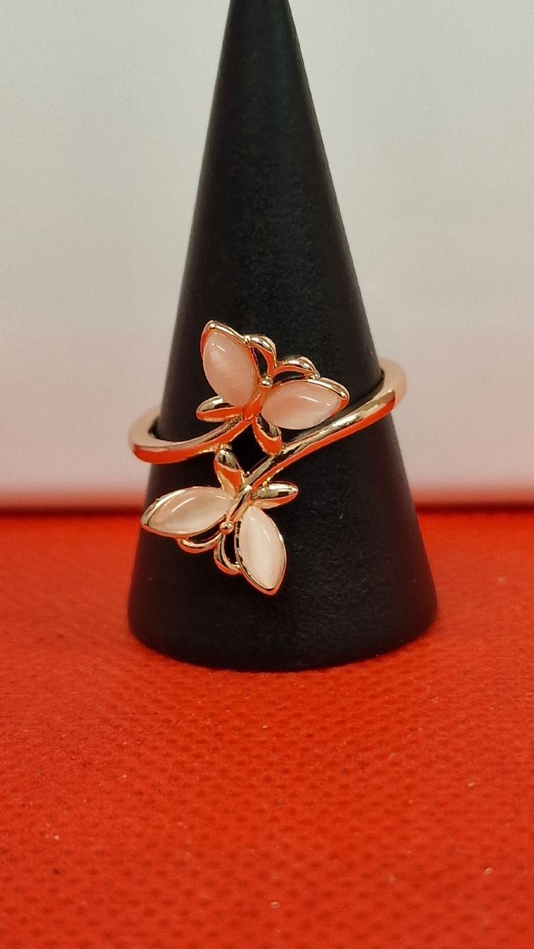 Anelli: Ring mit Schmetterlingen, Grösse 56 – Nuovo (secondo la descrizione) da Herisau venduto da Antiques.AR 2