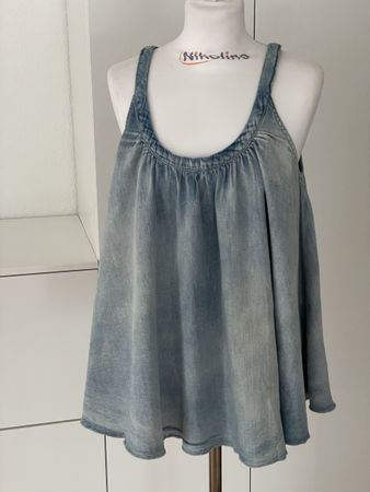 H&M Top, dünne Jeansstoff, Grösse 40, Sommer Look, Neuwerti