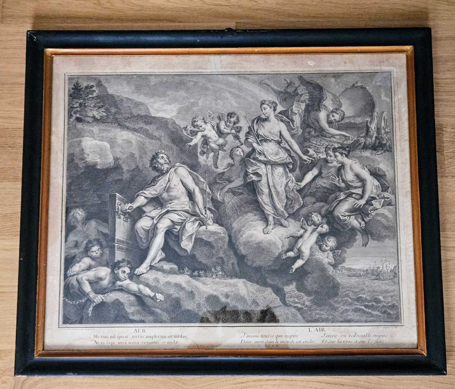 Grafica & Litografie: Die Vier Elemente – Die Luft, 1718, R! – Usato da Lugano venduto da Numisartes 1