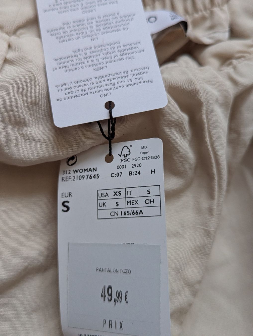 Mango Pantaloni: Hose, Mango Suit, Leinen, Grösse S – Nuovo e nell'imballaggio originale da Zofingen venduto da Droni_A 4