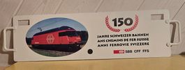 SBB - " 150 Jahre SCHWEIZER BAHNEN " - Wagentafel - 78 x 21