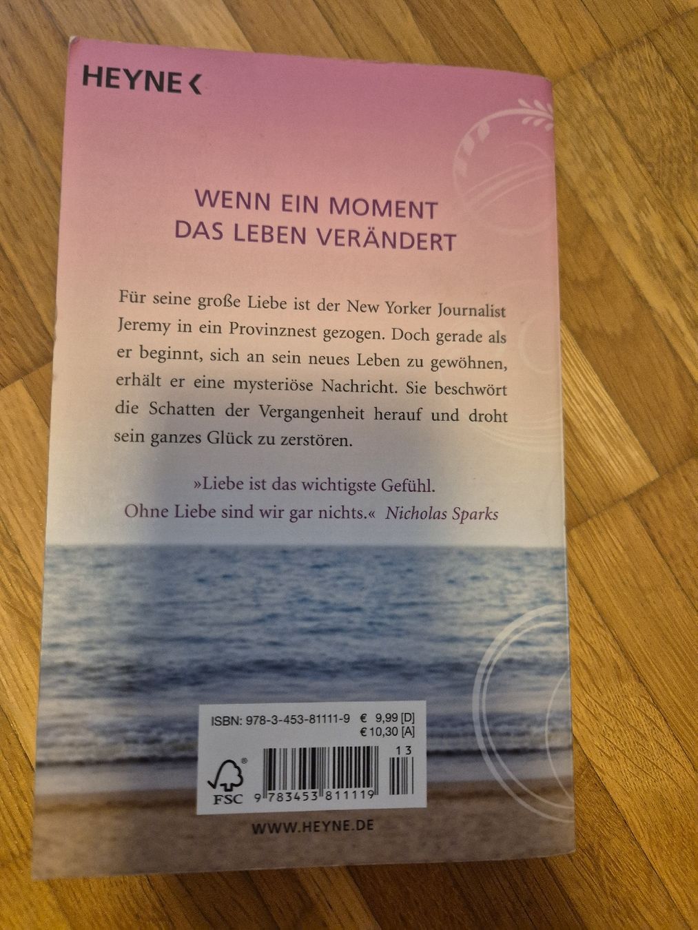 Bücher: Nicholas Sparks Das Wunder eines Augenblicks Roman – Gebraucht aus Altdorf UR von S.f.1 1