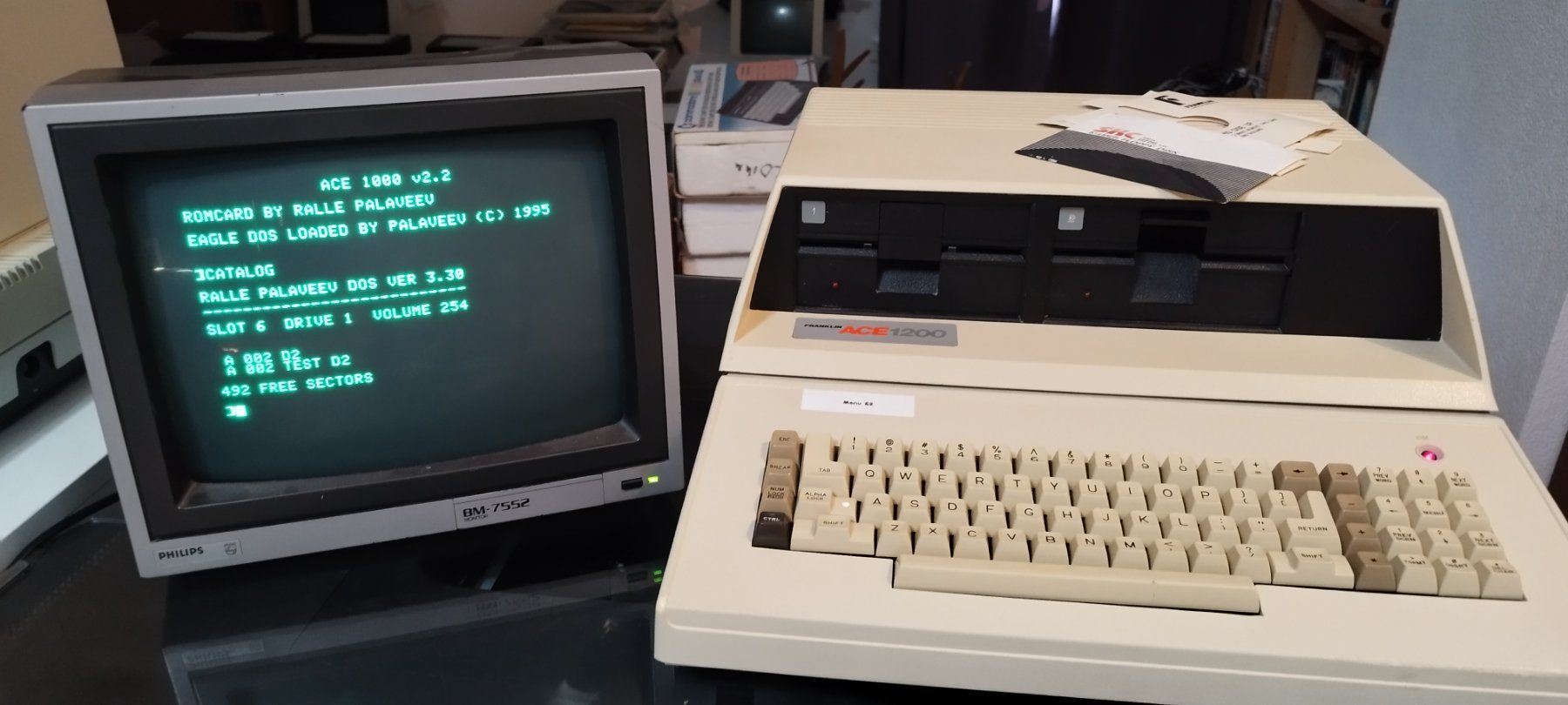 PCs: Franklin Ace 1200 + CRT mono – Gebraucht aus Domdidier von look80486