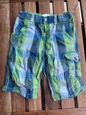 Palomino Shorts, blau grün kariert Gr. 116