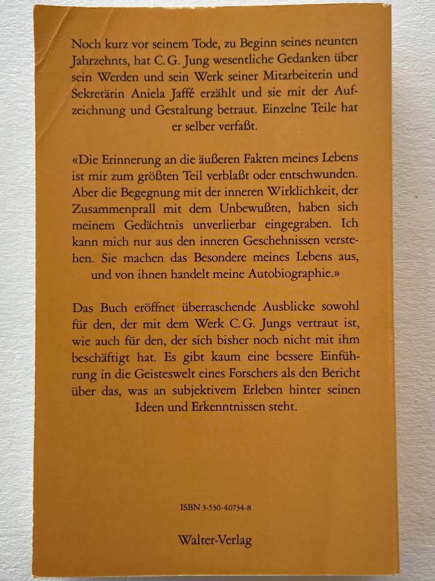 Libri: C.G. Jung "Erinnerungen, Träume, Gedanken", Aniela Jaffé – Usato da Lenzburg venduto da han_bx8b 2