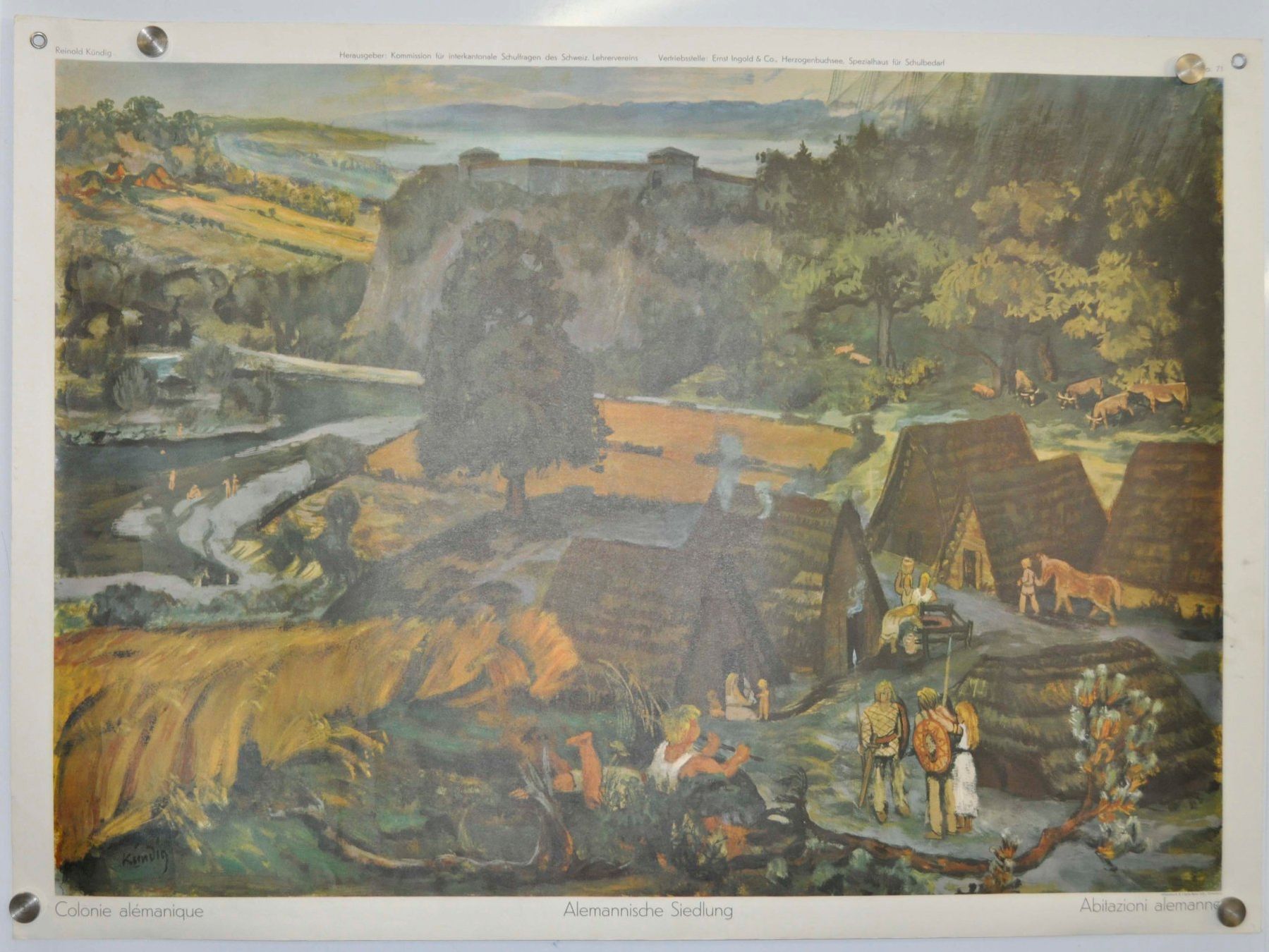 Foto & Immagini: Schulwandbild Alemannische Siedlung – Usato da Härkingen venduto da sammelbecken 1