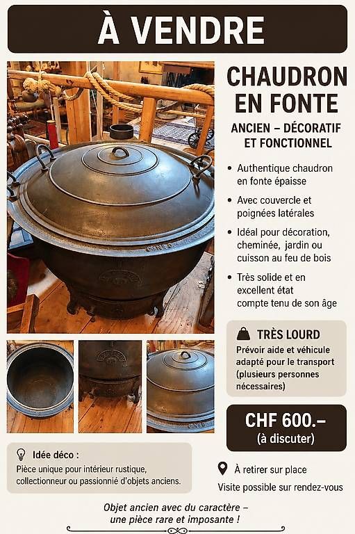 Pentole: Chaudron ancien – Usato da Saubraz venduto da Caly0