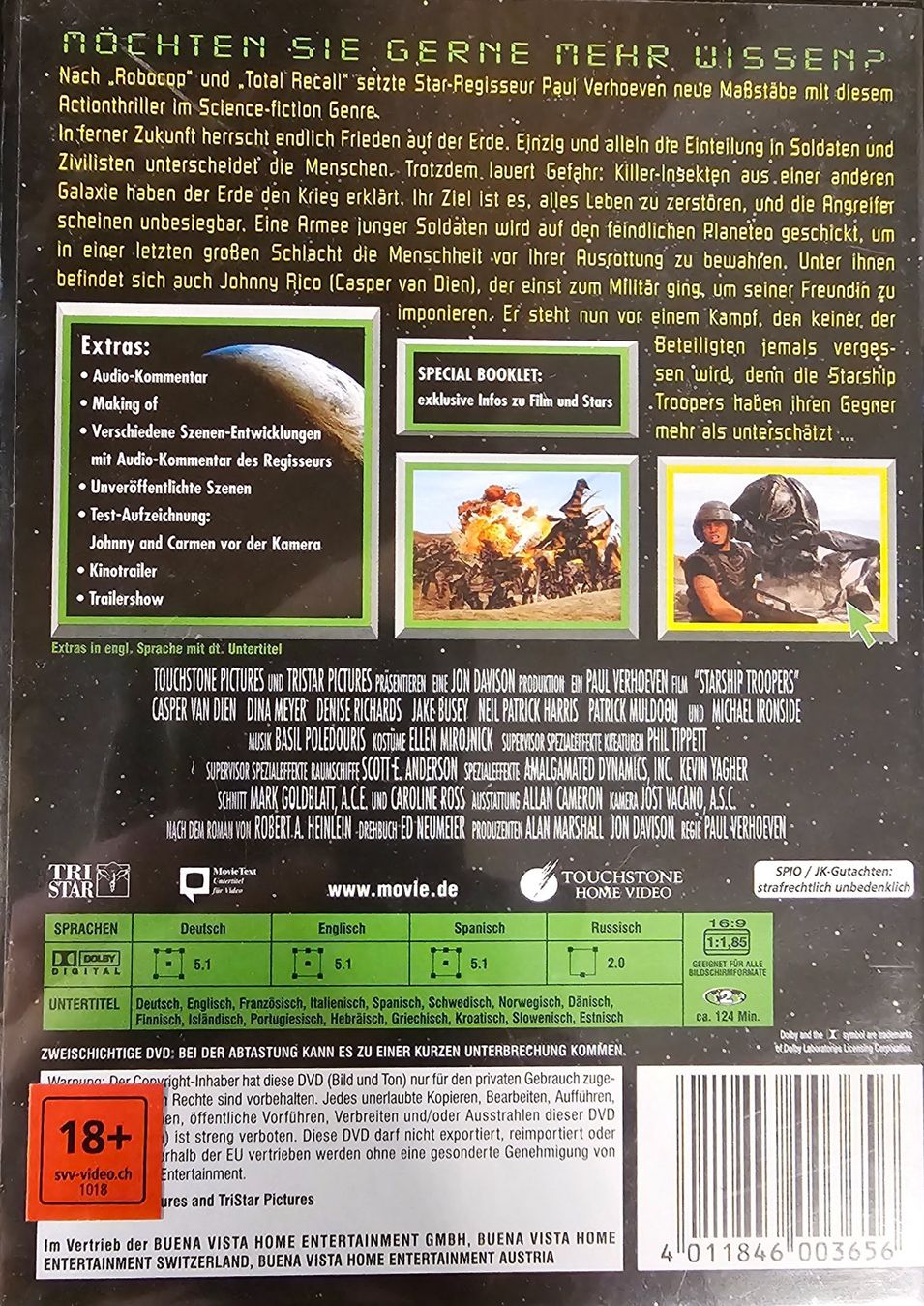 Tutti i DVDs: Starship Troopers – Usato da Wahlen b. Laufen venduto da Cg10 1