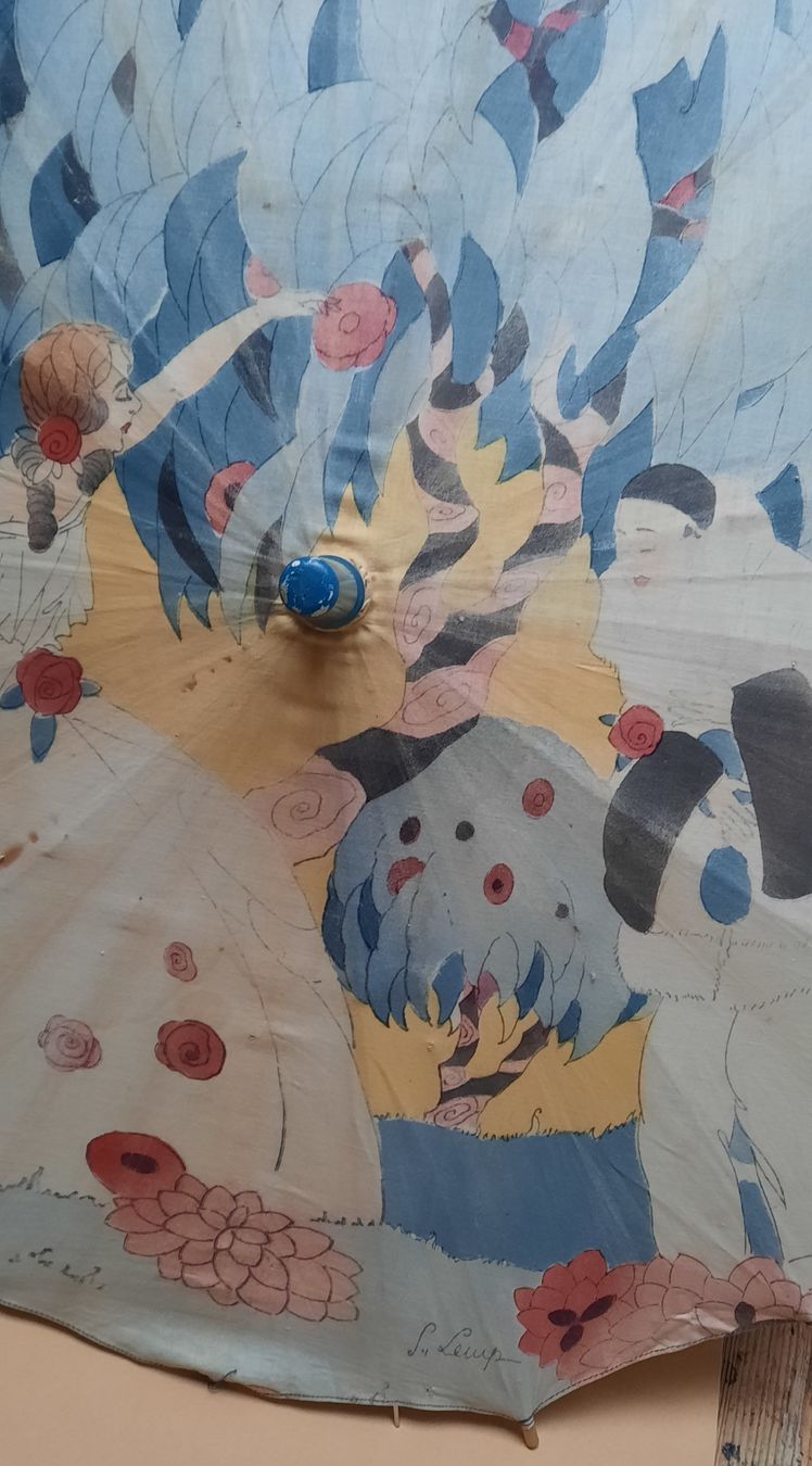 Sonnenschirme: Art Deco Sonnenschirm aus Baumwolle – Gebraucht aus St. Gallen von schoenes-nuetzliches 9