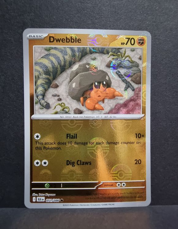 Pokémon Dwebble Pokeball reverse 051/086 Black bolt 🇬🇧 (Neu (gemäss ...