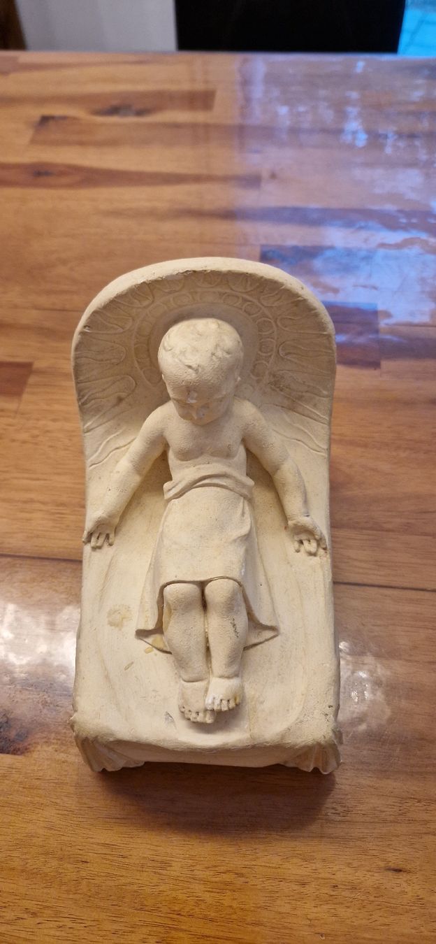Statuette: Jesuskind Figur R. Payer Gips weiss – Usato da Hendschiken venduto da Eifel65 3