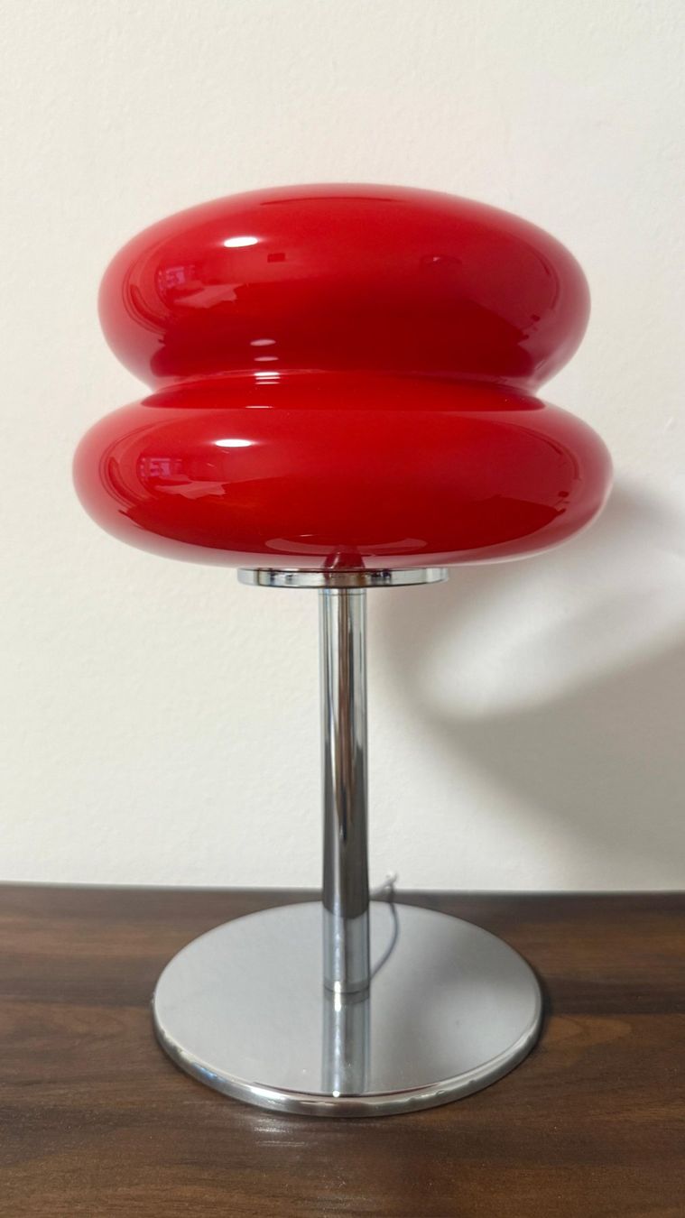 Lampade: Vintage Glaslampe in Rot – Usato da Zürich venduto da dus_gln9 1