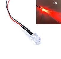 5 Stk LED Birne 8mm rot verkabelt mit Sockel 12V