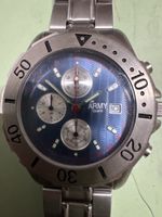 Montre chronographe Army quartz bracelet acier bleu