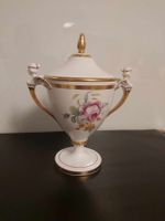 Vintage Vase mit Deckel und Blumendekor Fürstenberg
