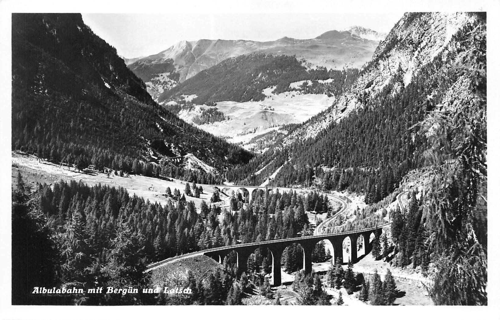 Cartoline postali: Bergün und Latsch, Albulabahn – Usato da Ottikon b.Kemptth. venduto da Neptun1974