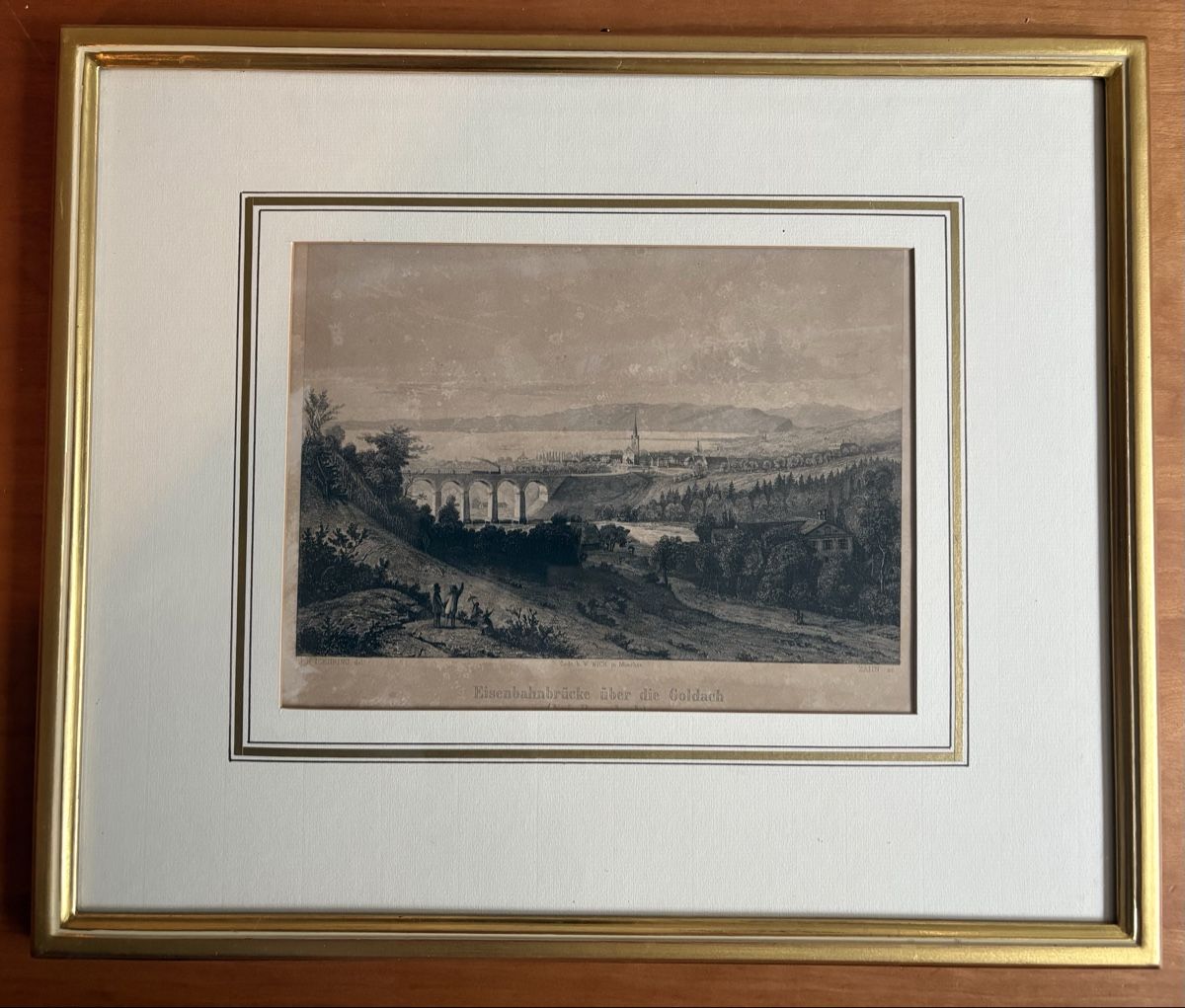 Incisioni: Goldach Eisenbahnbrücke 1856 – Usato da Goldach venduto da Lebel