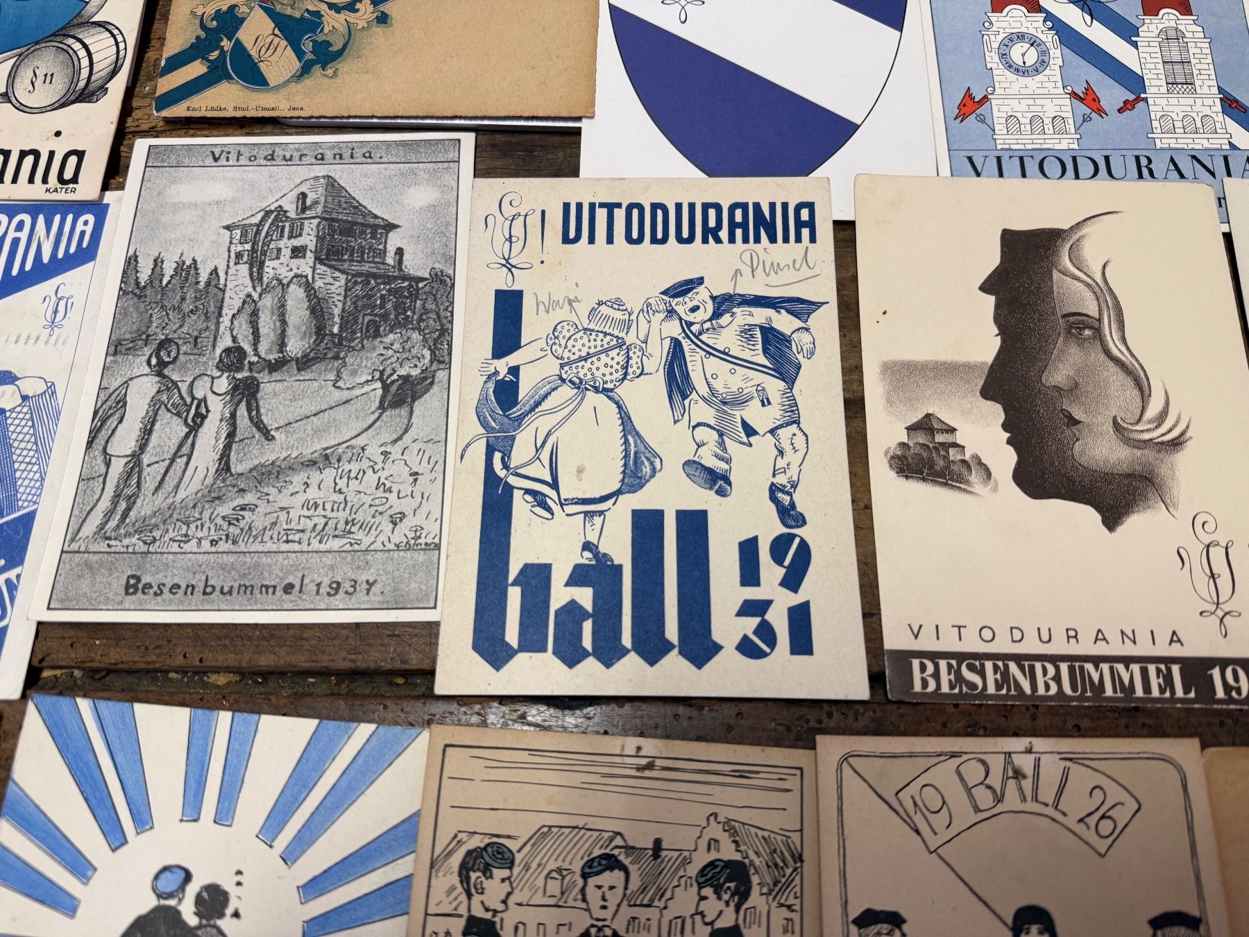 Cartoline postali: Konvolut 40 Postkarten Studentika Burschenschaft Zunft – Usato da Bern venduto da Jwpm66 8