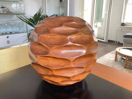 Holzskulptur Vase